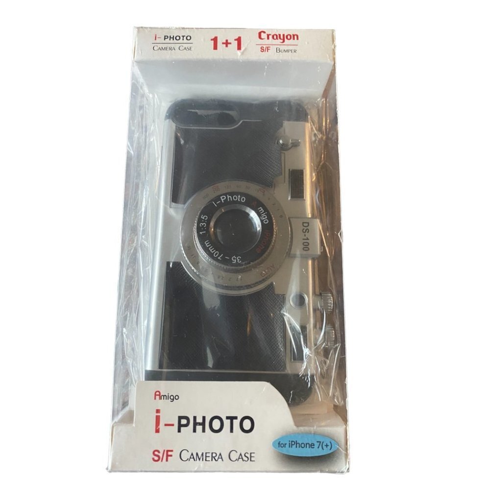 iPhone 7 + phone case that looks like a camera Emily in Paris